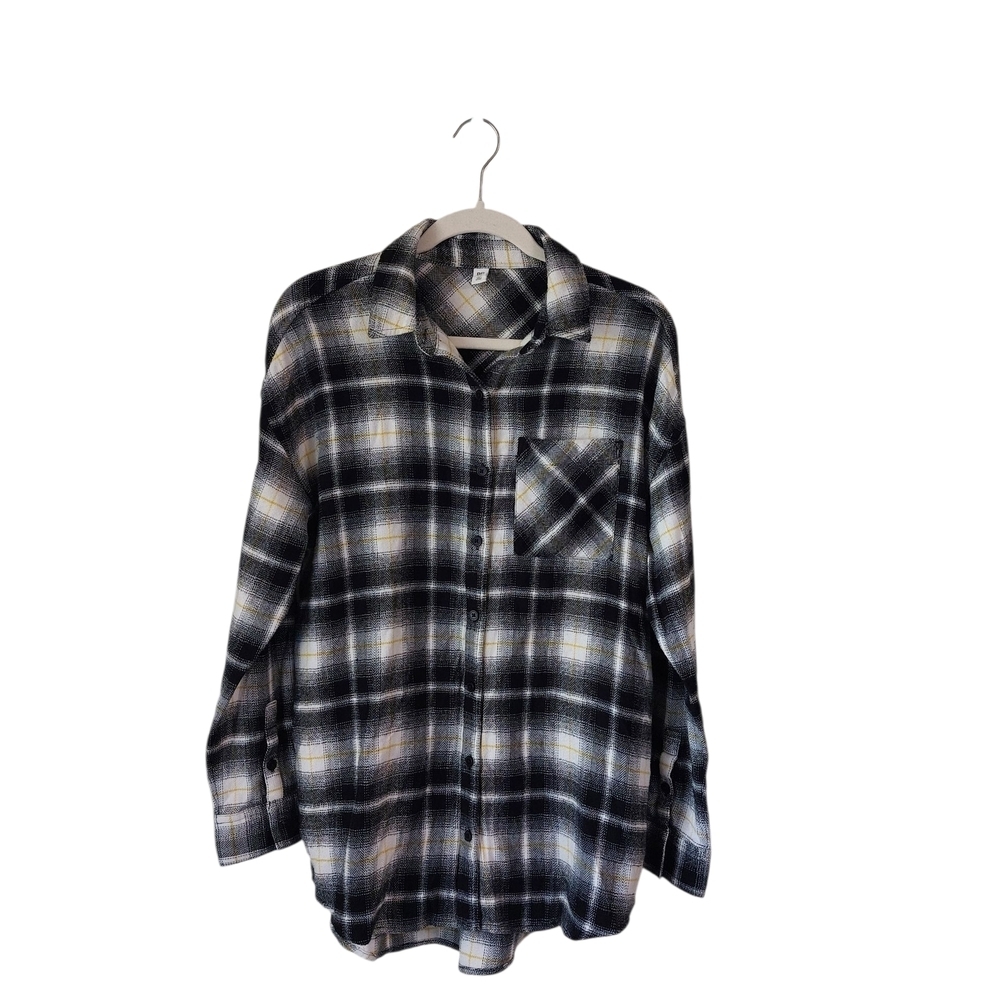 BP Black and White Plaid Button Down Shirt